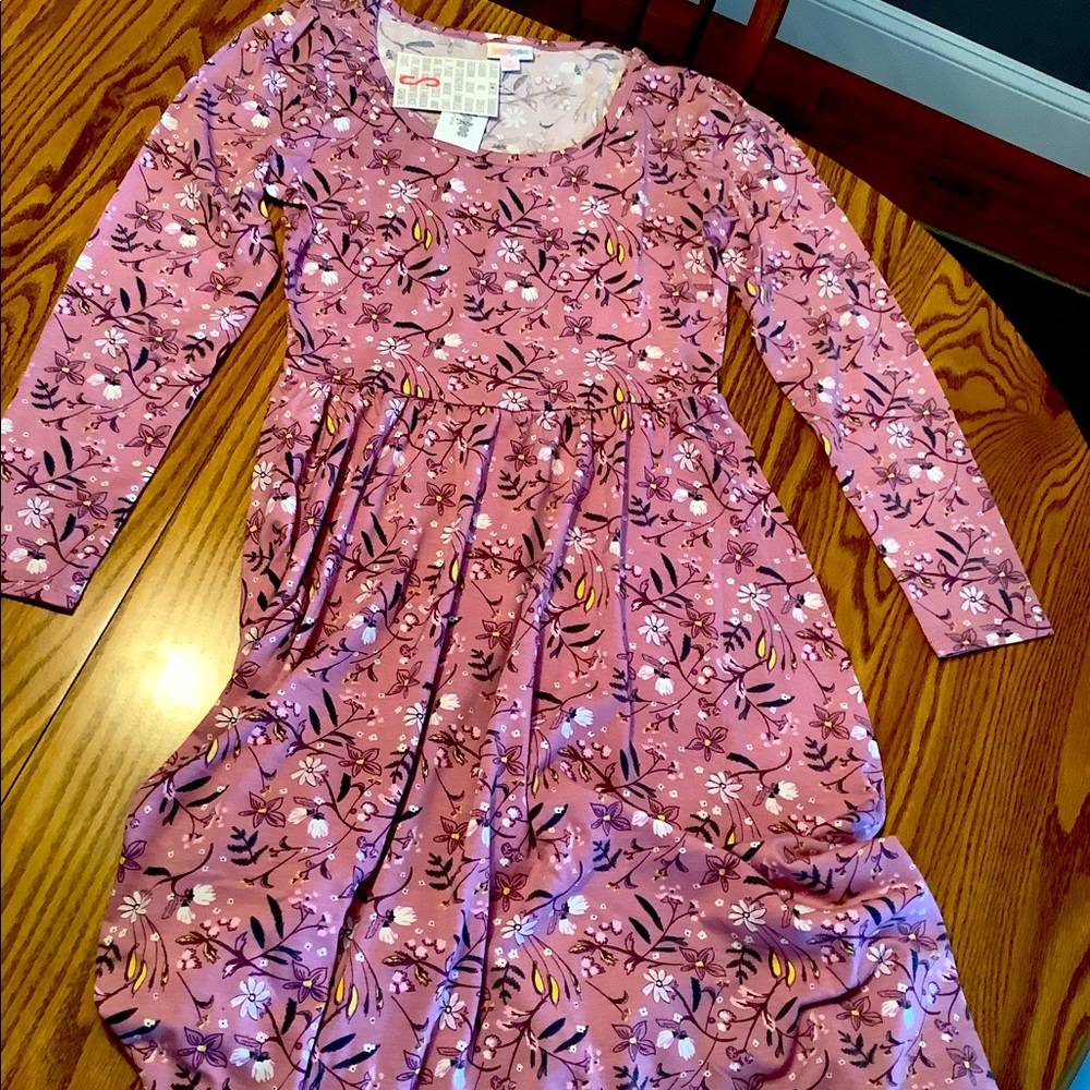Lularoe dress nwt small ryane pink floral